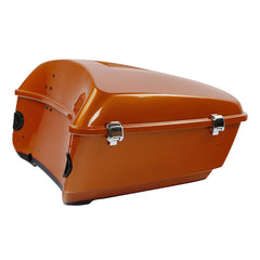 HR3 Amber Whiskey / Vivid Black King Size Touring Trunk Luggage with Speaker Cut Outs For 14-24 Harley Touring