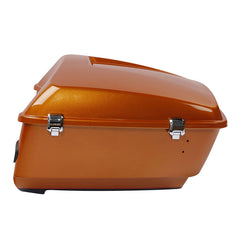 HR3 Amber Whiskey / Vivid Black King Size Touring Trunk Luggage with Speaker Cut Outs For 14-24 Harley Touring