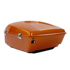 HR3 Amber Whiskey / Vivid Black King Size Touring Trunk Luggage with Speaker Cut Outs For 14-24 Harley Touring