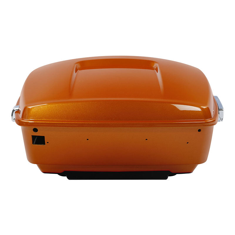 HR3 Amber Whiskey / Vivid Black King Size Touring Trunk Luggage with Speaker Cut Outs For 14-24 Harley Touring