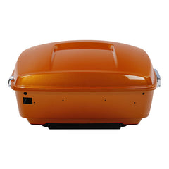 HR3 Amber Whiskey / Vivid Black King Size Touring Trunk Luggage with Speaker Cut Outs For 14-24 Harley Touring