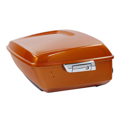 HR3 Amber Whiskey / Vivid Black King Size Touring Trunk Luggage with Speaker Cut Outs For 14-24 Harley Touring