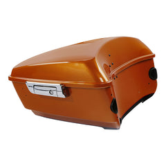HR3 Amber Whiskey / Vivid Black King Size Touring Trunk Luggage with Speaker Cut Outs For 14-24 Harley Touring
