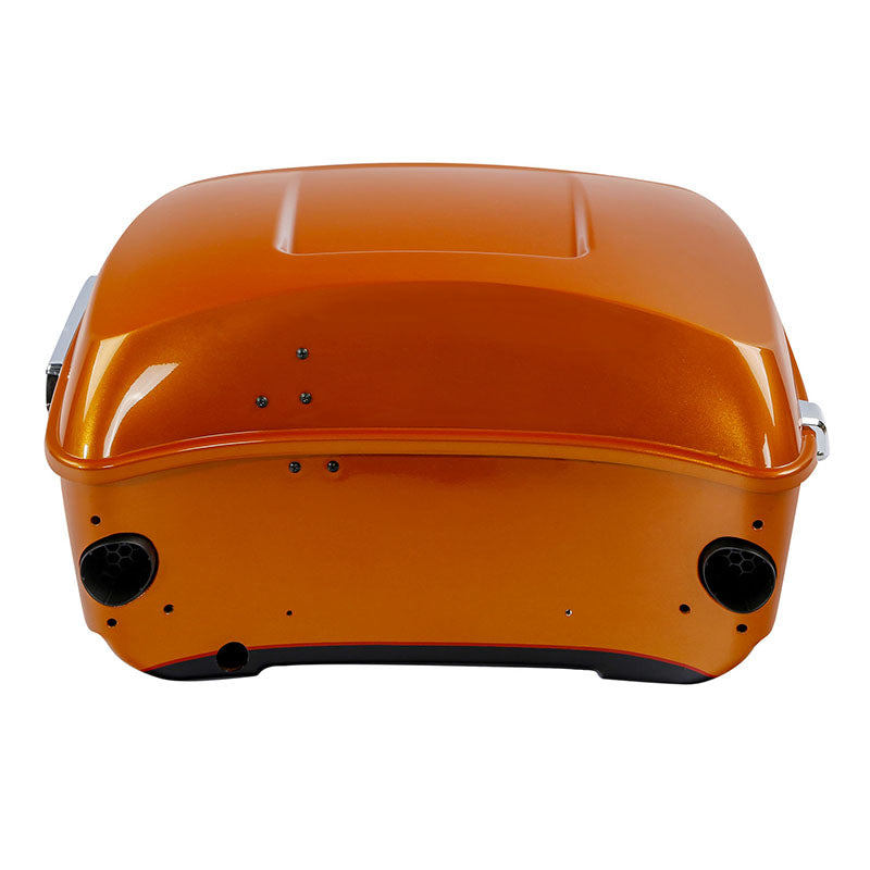 HR3 Amber Whiskey / Vivid Black King Size Touring Trunk Luggage with Speaker Cut Outs For 14-24 Harley Touring