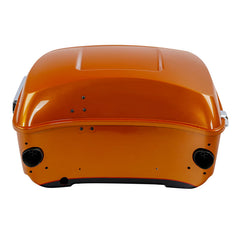 HR3 Amber Whiskey / Vivid Black King Size Touring Trunk Luggage with Speaker Cut Outs For 14-24 Harley Touring
