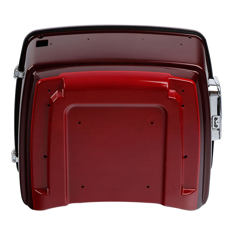 HR3 Mysterious Red Sunglo/ Velocity Red Sunglo King Size Touring Trunk Luggage with Speaker Cut Outs For 14-24 Harley Touring