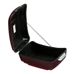 HR3 Mysterious Red Sunglo/ Velocity Red Sunglo King SizeTouring Trunk Luggage with Speaker Cut Outs For 14-24 Harley Touring