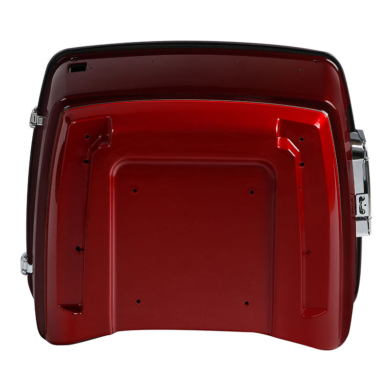 HR3 Mysterious Red Sunglo/ Velocity Red Sunglo King SizeTouring Trunk Luggage with Speaker Cut Outs For 14-24 Harley Touring