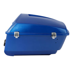 HR3 Electric Blue King Size Touring Trunk Luggage with Speaker Cut Outs For 14-24 Harley Touring