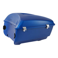 HR3 Electric Blue King Size Touring Trunk Luggage with Speaker Cut Outs For 14-24 Harley Touring