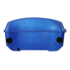 HR3 Electric Blue King Size Touring Trunk Luggage with Speaker Cut Outs For 14-24 Harley Touring