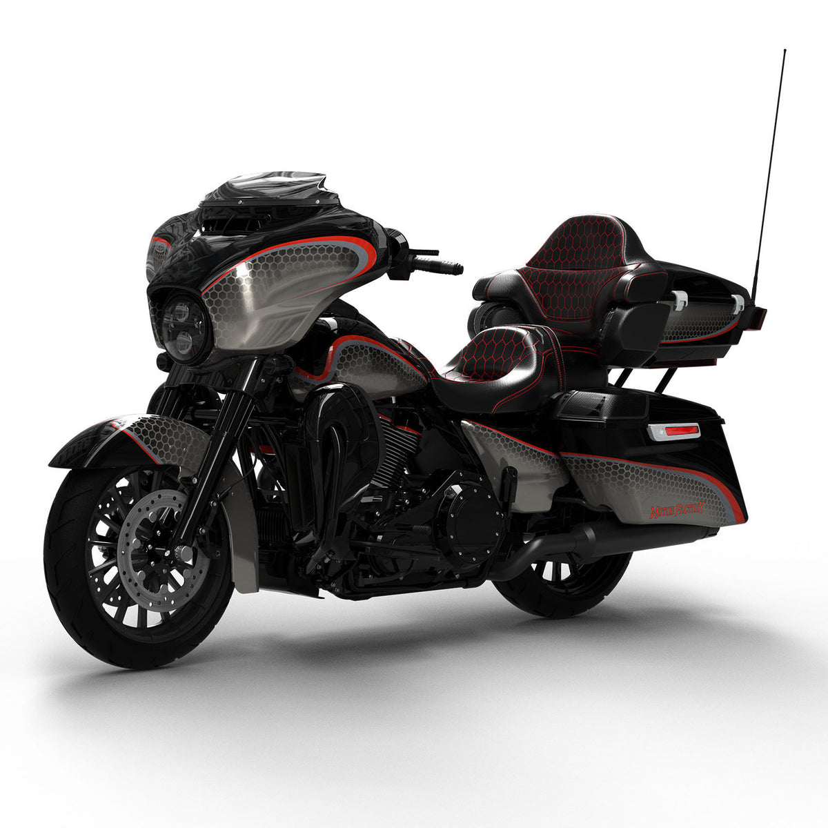 HR3 Black Honeycomb Fade Complete Body Fairing Kit For Harley Ultra Limited FLHTK 14-23