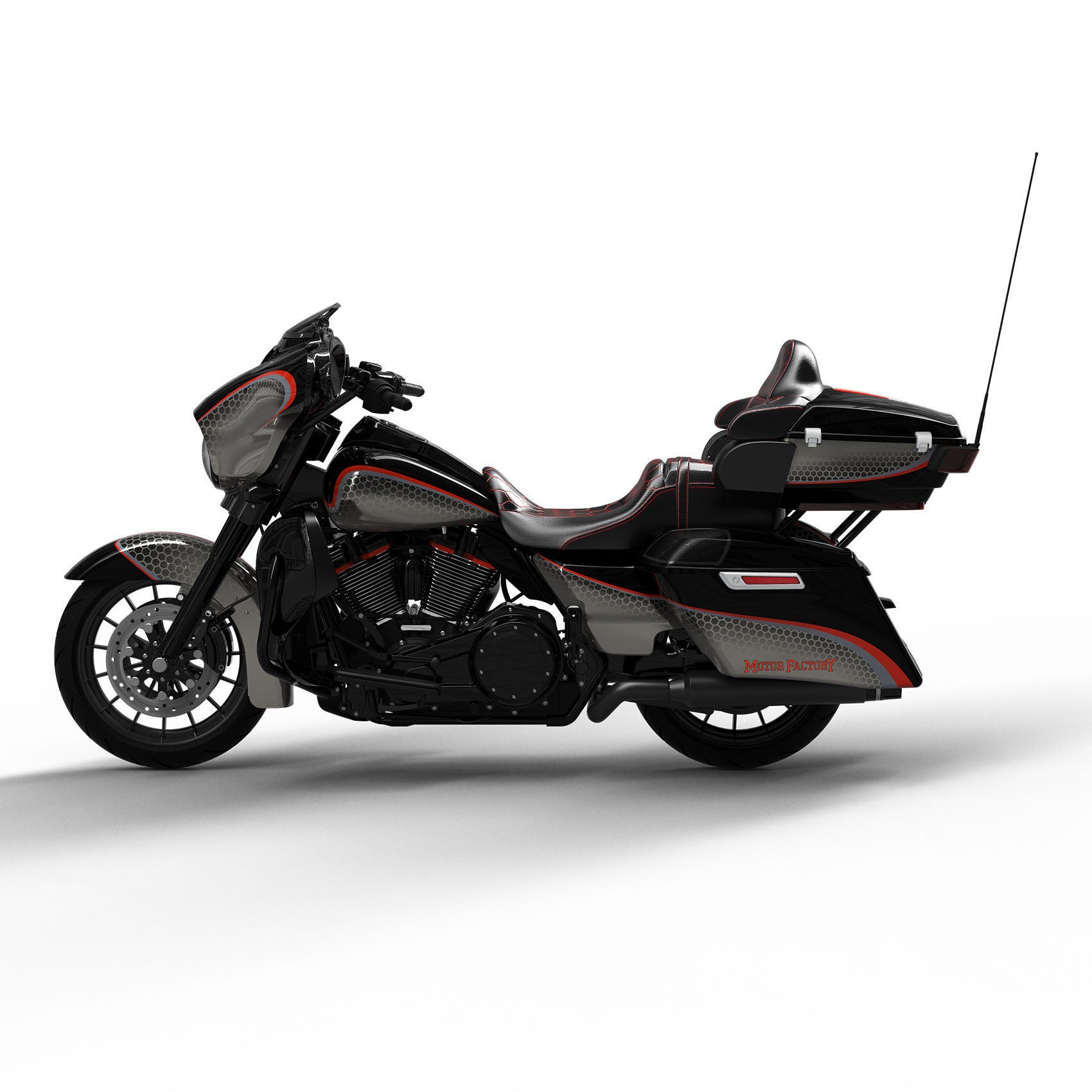 HR3 Black Honeycomb Fade Complete Body Fairing Kit For Harley Ultra Limited FLHTK 14-23