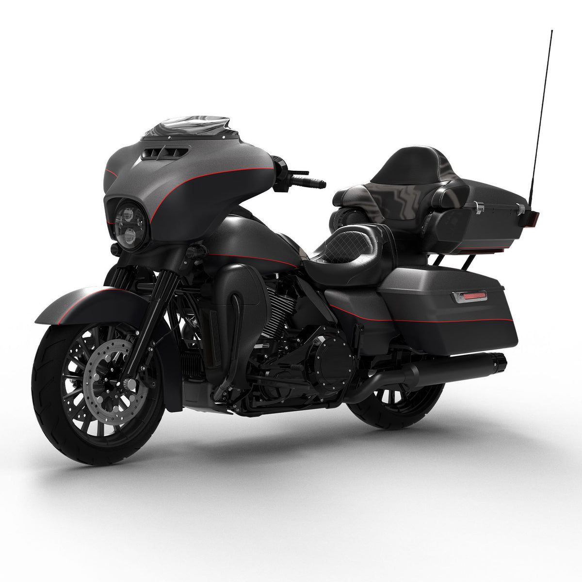 HR3 Industrial Gray Denim / Black Denim Complete Body Fairing Kit For Harley Ultra Limited FLHTK 14-23