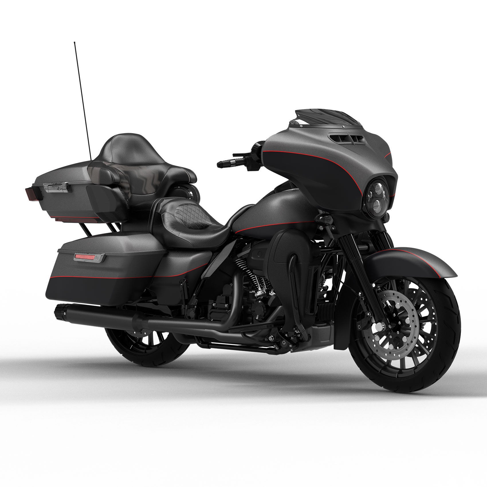 HR3 Industrial Gray Denim / Black Denim Complete Body Fairing Kit For Harley Ultra Limited FLHTK 14-23