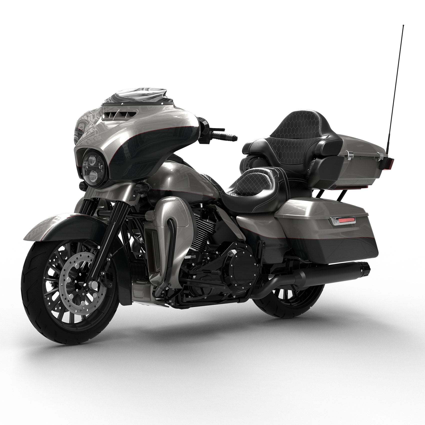 HR3 Billet Silver / Vivid Black Complete Body Fairing Kit For Harley Ultra Limited FLHTK 14-23