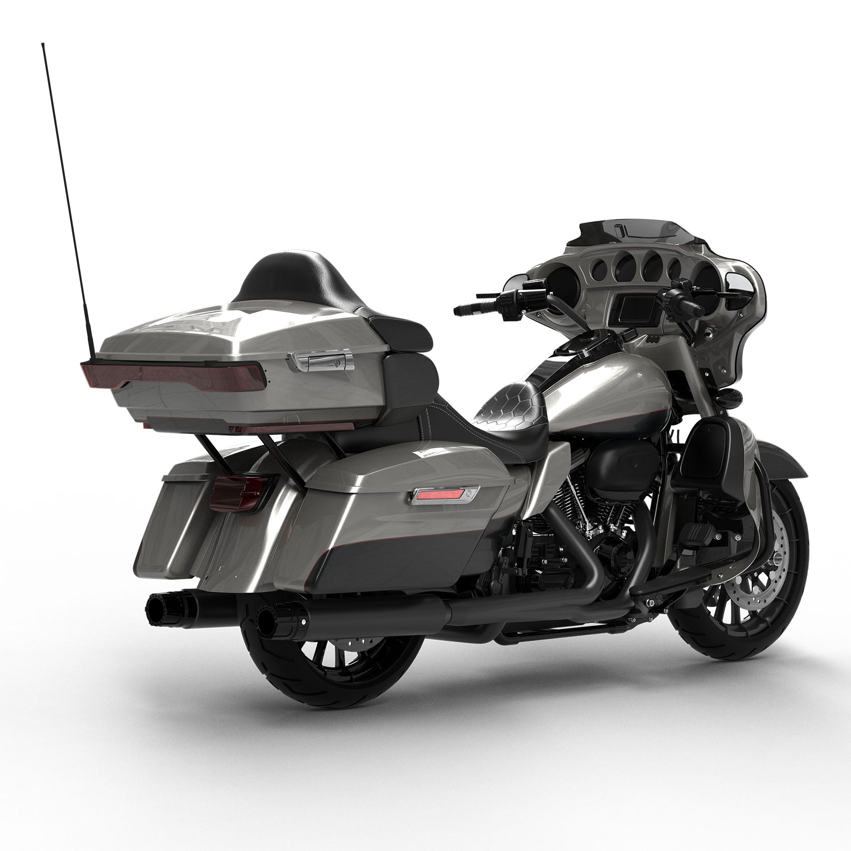 HR3 Billet Silver / Vivid Black Complete Body Fairing Kit For Harley Ultra Limited FLHTK 14-23