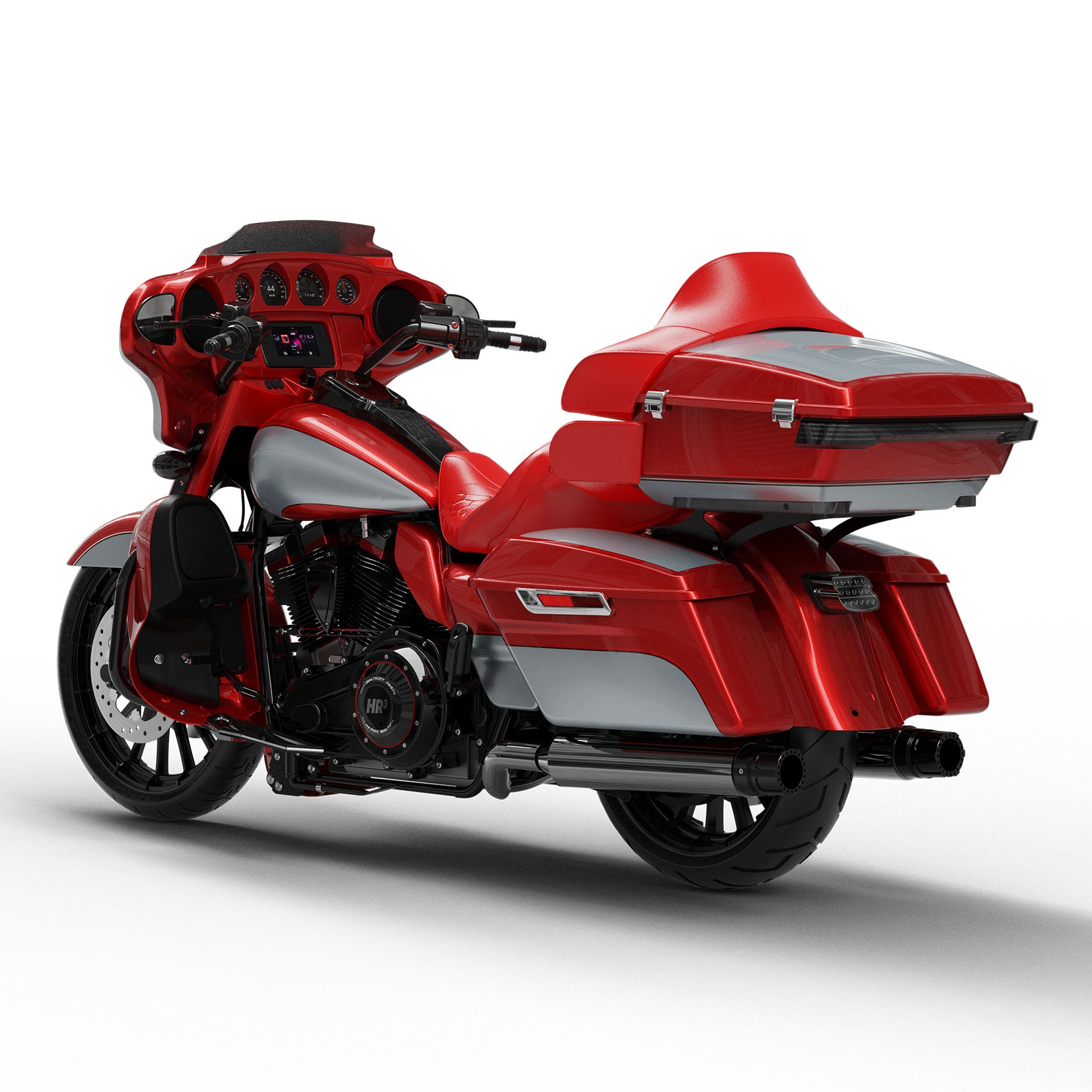 HR3 Wicked Red / Barracuda Silver Complete Body Fairing Kit For Harley Ultra Limited FLHTK 14-23