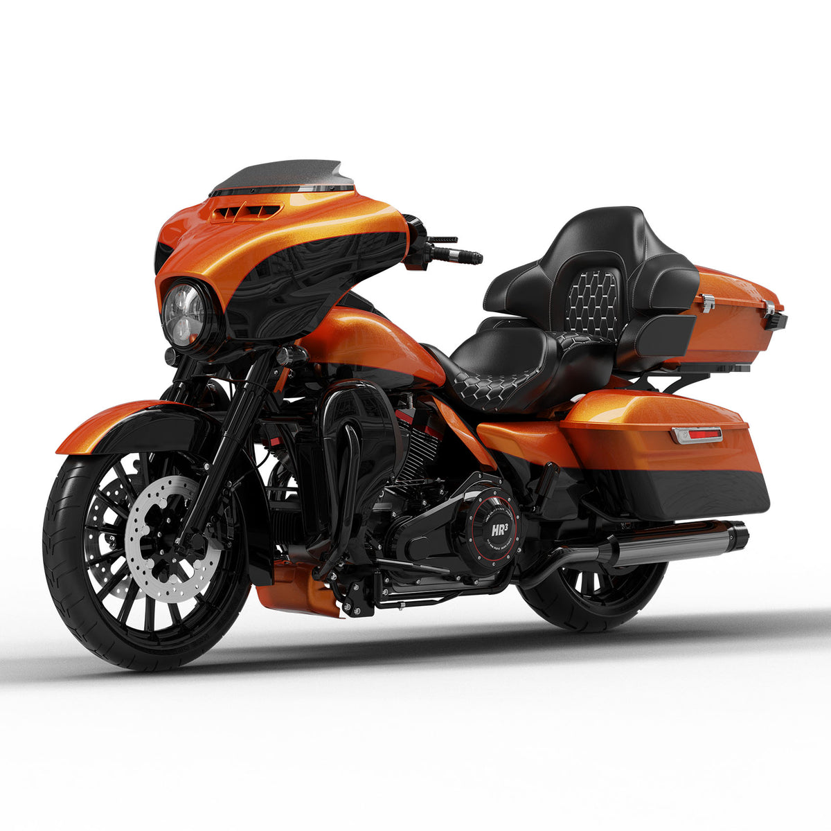 HR3 Amber Whiskey / Vivid Black Complete Body Fairing Kit For Harley Ultra Limited FLHTK 14-23