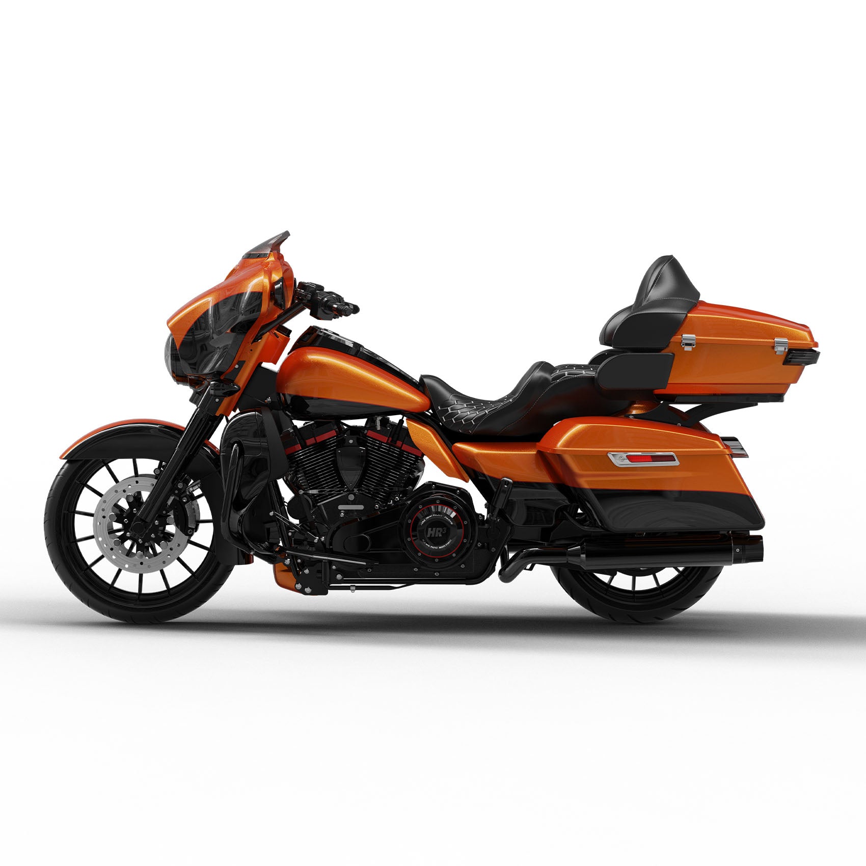 HR3 Amber Whiskey / Vivid Black Complete Body Fairing Kit For Harley Ultra Limited FLHTK 14-23