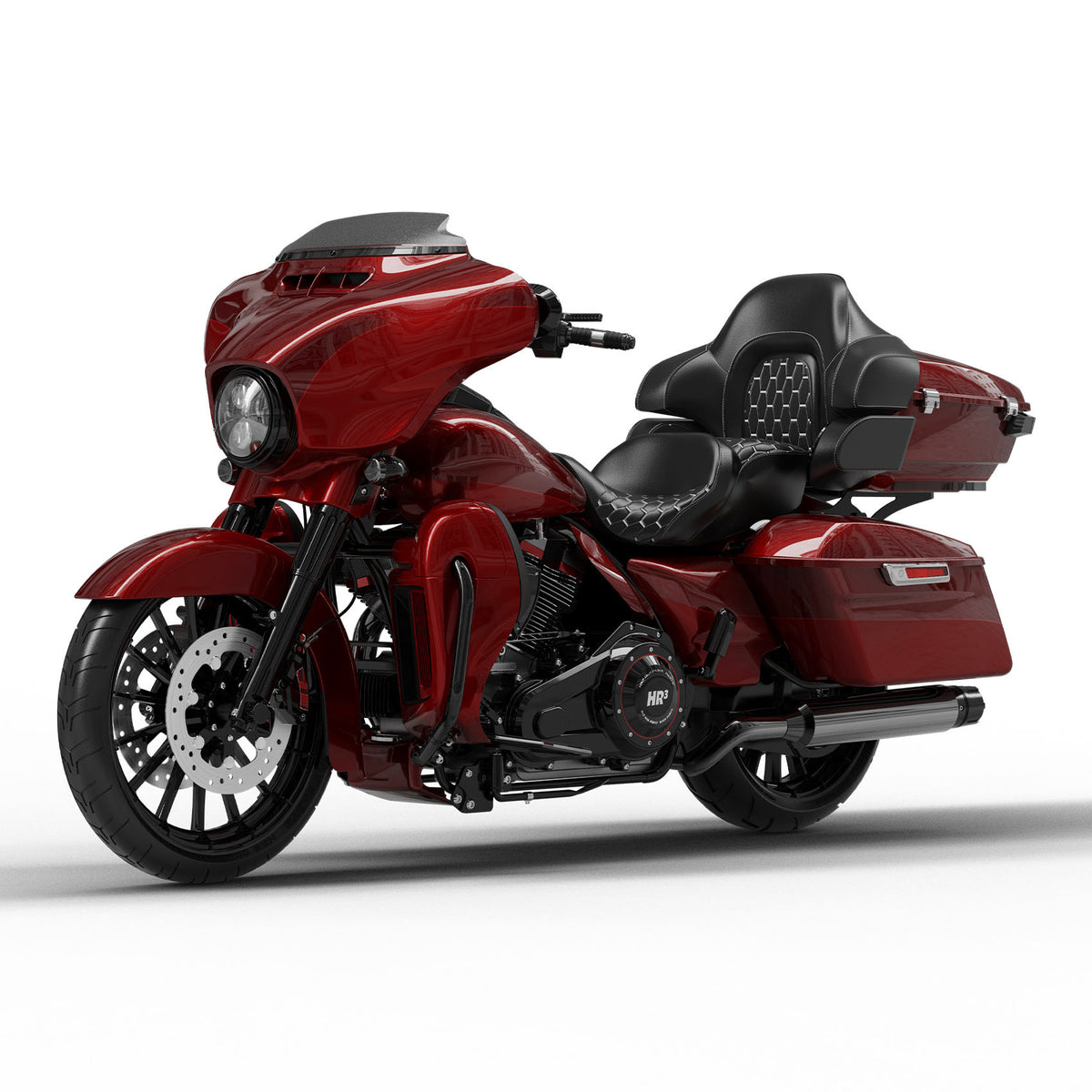HR3 Mysterious Red Sunglo / Velocity Red Sunglo Complete Body Fairing Kit For Harley Ultra Limited FLHTK 14-23
