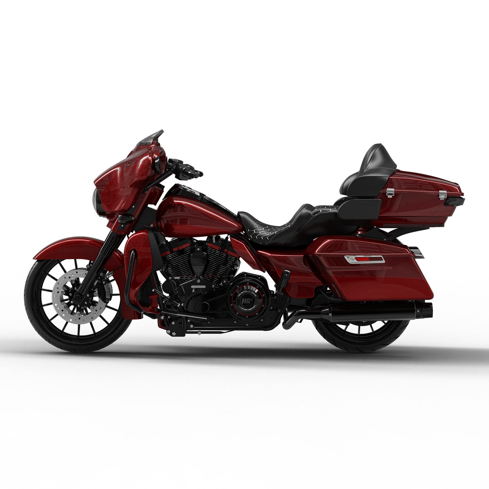 HR3 Mysterious Red Sunglo / Velocity Red Sunglo Complete Body Fairing Kit For Harley Ultra Limited FLHTK 14-23