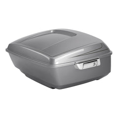 HR3 Dark Platinum Pinstripe 13.7" King Size Touring Trunk Luggage For 14-24 Harley Touring