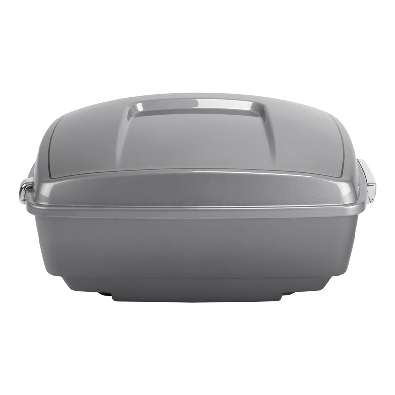 HR3 Dark Platinum Pinstripe 13.7" King Size Touring Trunk Luggage For 14-24 Harley Touring