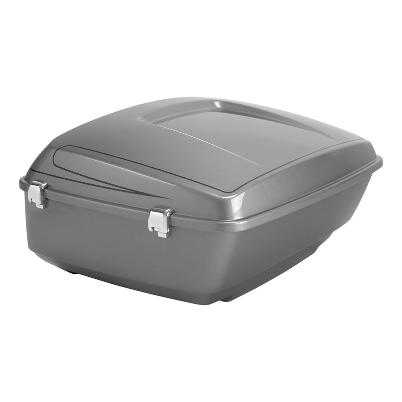 HR3 Dark Platinum Pinstripe 13.7" King Size Touring Trunk Luggage For 14-24 Harley Touring