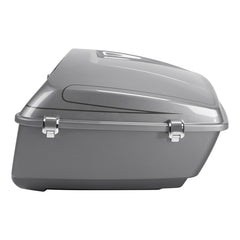HR3 Dark Platinum Pinstripe 13.7" King Size Touring Trunk Luggage For 14-24 Harley Touring