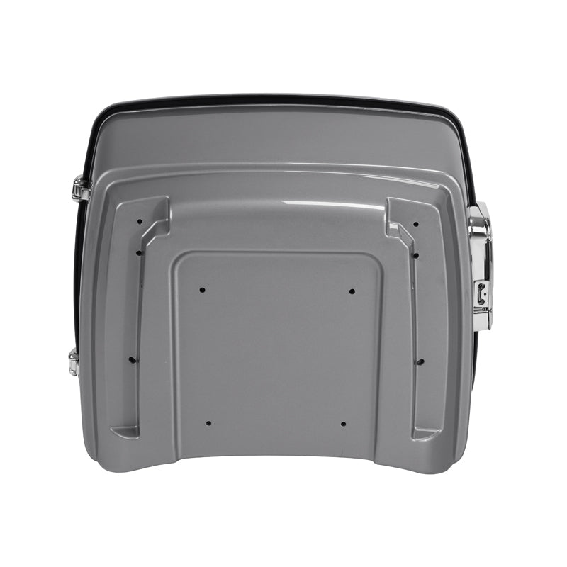 HR3 Dark Platinum Pinstripe 13.7" King Size Touring Trunk Luggage For 14-24 Harley Touring