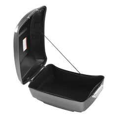 HR3 Dark Platinum Pinstripe 13.7" King Size Touring Trunk Luggage For 14-24 Harley Touring