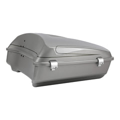 HR3 Dark Platinum Pinstripe 10.7" Chopped Style Touring Trunk Luggage For 14-24 Harley Touring