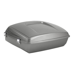 HR3 Dark Platinum Pinstripe 10.7" Chopped Style Touring Trunk Luggage For 14-24 Harley Touring