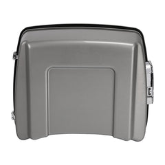 HR3 Dark Platinum Pinstripe 10.7" Chopped Style Touring Trunk Luggage For 14-24 Harley Touring