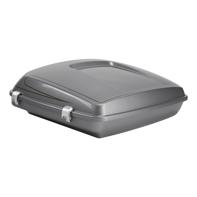 HR3 Dark Platinum Pinstripe 5.5" Razor Style Touring Trunk Luggage For 14-24 Touring
