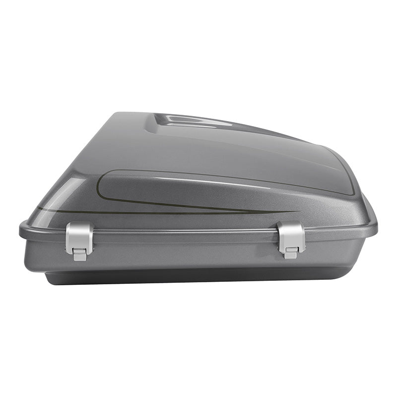 HR3 Dark Platinum Pinstripe 5.5" Razor Style Touring Trunk Luggage For 14-24 Touring