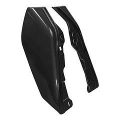 HR3 Dark Alloy / Black Denim Mid-Frame Air Deflectors For Harley Touring and Trike Models 09-24