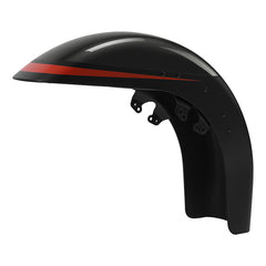 HR3 Dark Alloy / Black Denim Motorcycle 18" Wide Tire Front Mudguard Fender For Harley Touring Models 2014-2023