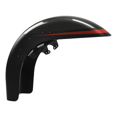 HR3 Dark Alloy / Black Denim Motorcycle 18" Wide Tire Front Mudguard Fender For Harley Touring Models 2014-2023