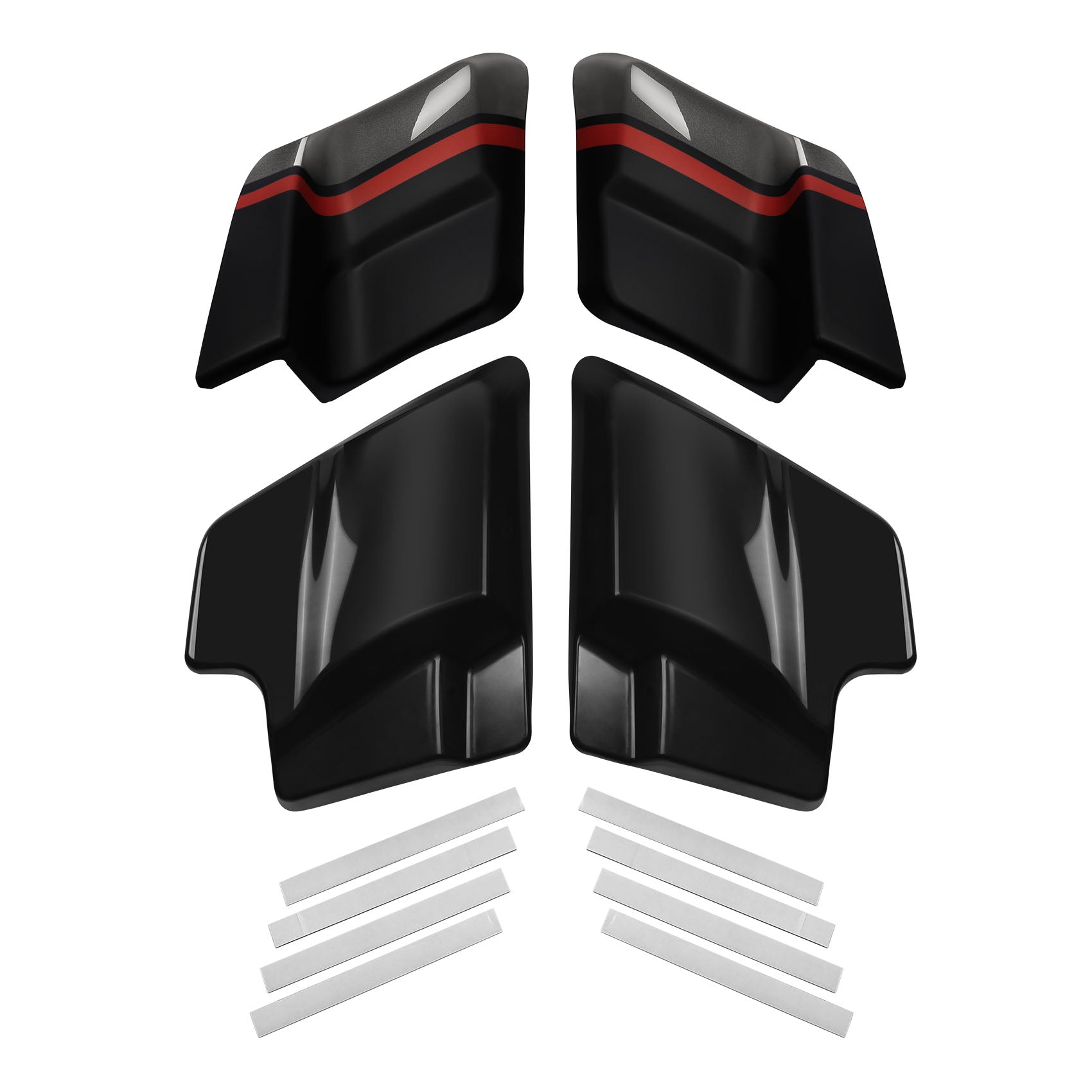 HR3 Dark Alloy / Black Denim CVO Stretched Side Covers For CVO STREET GLIDE 2018 (FLHXSE)