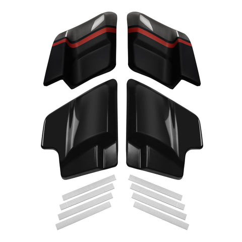 HR3 Dark Alloy / Black Denim CVO Stretched Side Covers For CVO STREET GLIDE 2018 (FLHXSE)