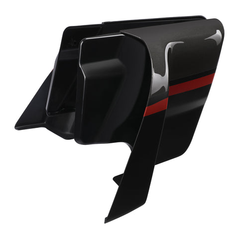 HR3 Dark Alloy / Black Denim CVO Stretched Side Covers For CVO STREET GLIDE 2018 (FLHXSE)