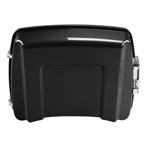HR3 Dark Alloy / Black Denim 5.5" Razor Style Touring Trunk Luggage For Harley Touring 2014-2024