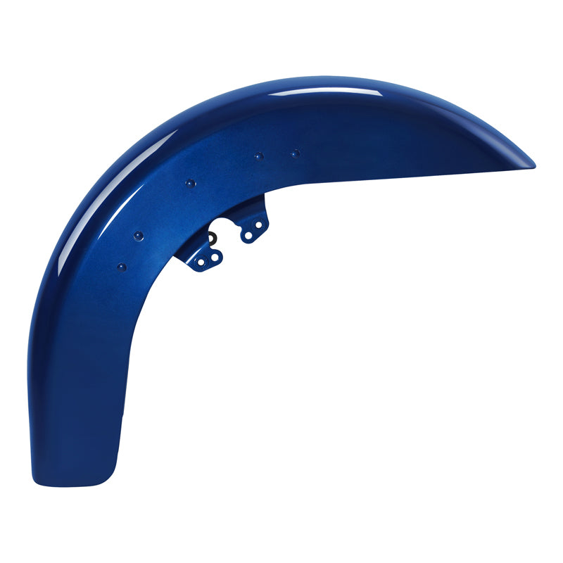 HR3 Superior Blue Motorcycle 18" Wide Tire Front Mudguard Fender For Harley Touring Models 2014-2023