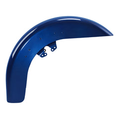HR3 Superior Blue Motorcycle 18" Wide Tire Front Mudguard Fender For Harley Touring Models 2014-2023