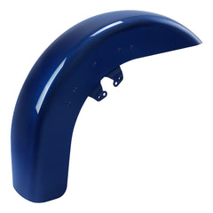 HR3 Superior Blue Motorcycle 18" Wide Tire Front Mudguard Fender For Harley Touring Models 2014-2023