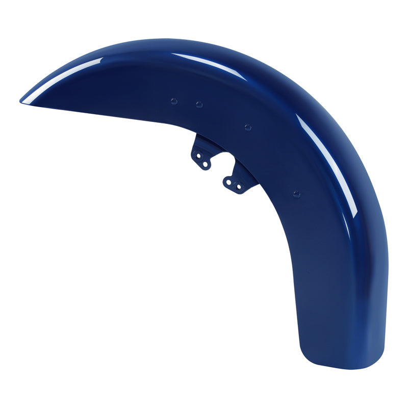 HR3 Superior Blue Motorcycle 18" Wide Tire Front Mudguard Fender For Harley Touring Models 2014-2023