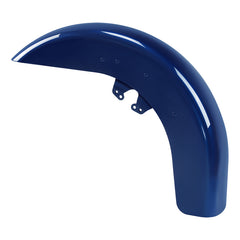 HR3 Superior Blue Motorcycle 18" Wide Tire Front Mudguard Fender For Harley Touring Models 2014-2023