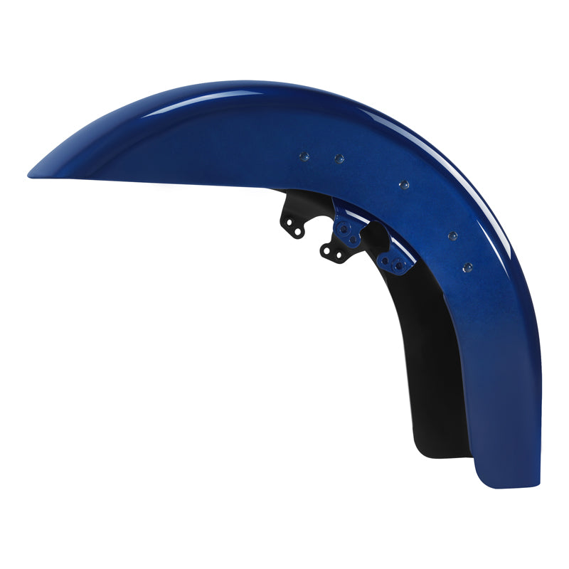 HR3 Superior Blue Motorcycle 18" Wide Tire Front Mudguard Fender For Harley Touring Models 2014-2023